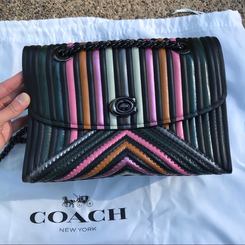 NWT Coach Colorblock Quilted Parker #26848 - Picture 1 of 7